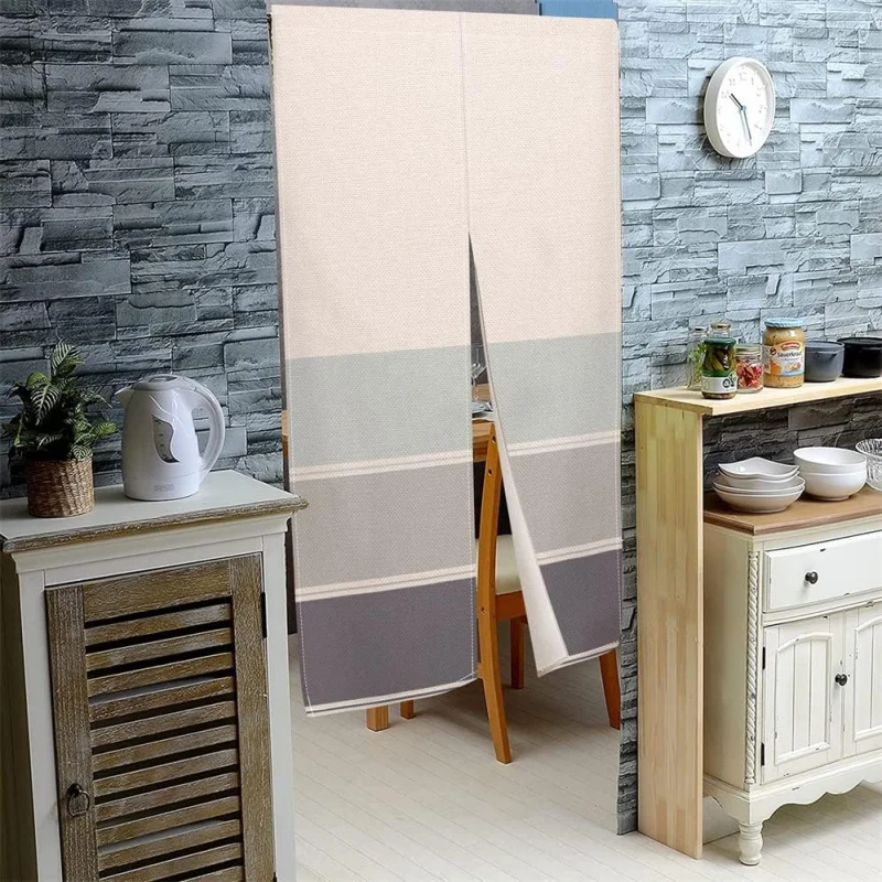VIKAMA Nordic Minimalist Air Door Curtain Kitchen Cover Curtain/Bedroom Partition Curtain/Foyer Privacy Curtain