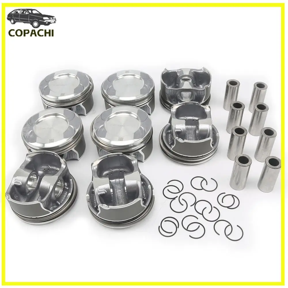 8pcs A2780302317 Engine Pistons Rings Set Φ24mm For 11-19 Mercedes-Benz X166 W166 GL500 S500 M278 GLS500 E500 ML500 4.6L 4.7L