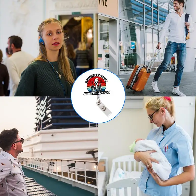 学生用の漫画の格納式ストラップクリップ、バッジリールクリップ、キー用クランプ、カラフルなリールクリップ、かわいい