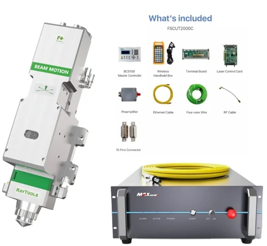 BM111 Heat + Fscut2000 + BCS100 Full Kit Set 3000x1500 MAX 3000w La ser Source Fiber Cutting Machine 1064nm Wavelength