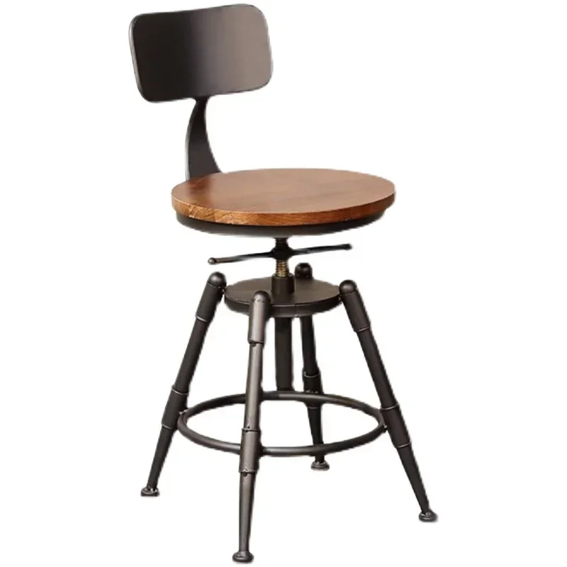 Moderne rotierende barhocker akzent massivholz retro insel esszimmer tühle terrasse friseur empfang taburete alt bar möbel