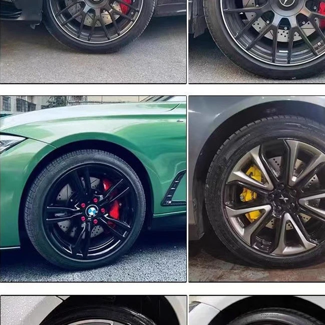 Brake calipers modified and upgraded V6 six-piston set with wheels over 18 inches can be installed