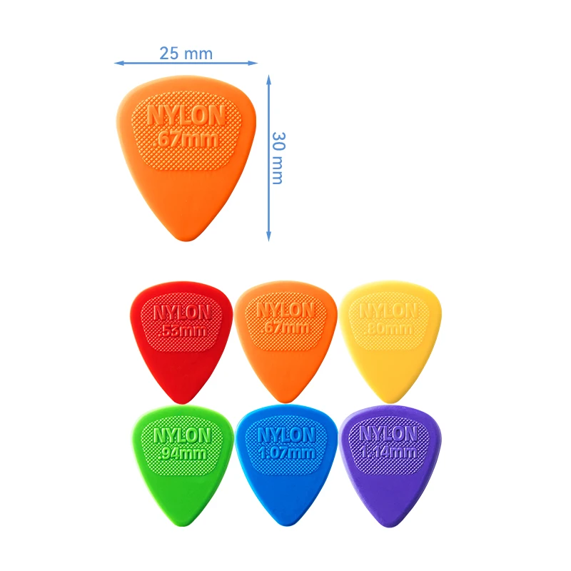 Dunlop Guitar Picks 443R Nylon MIDI Pick 0.53/0.67/0.80/0.94/1.07/1.14 mm, USA Original Guitar Accessories