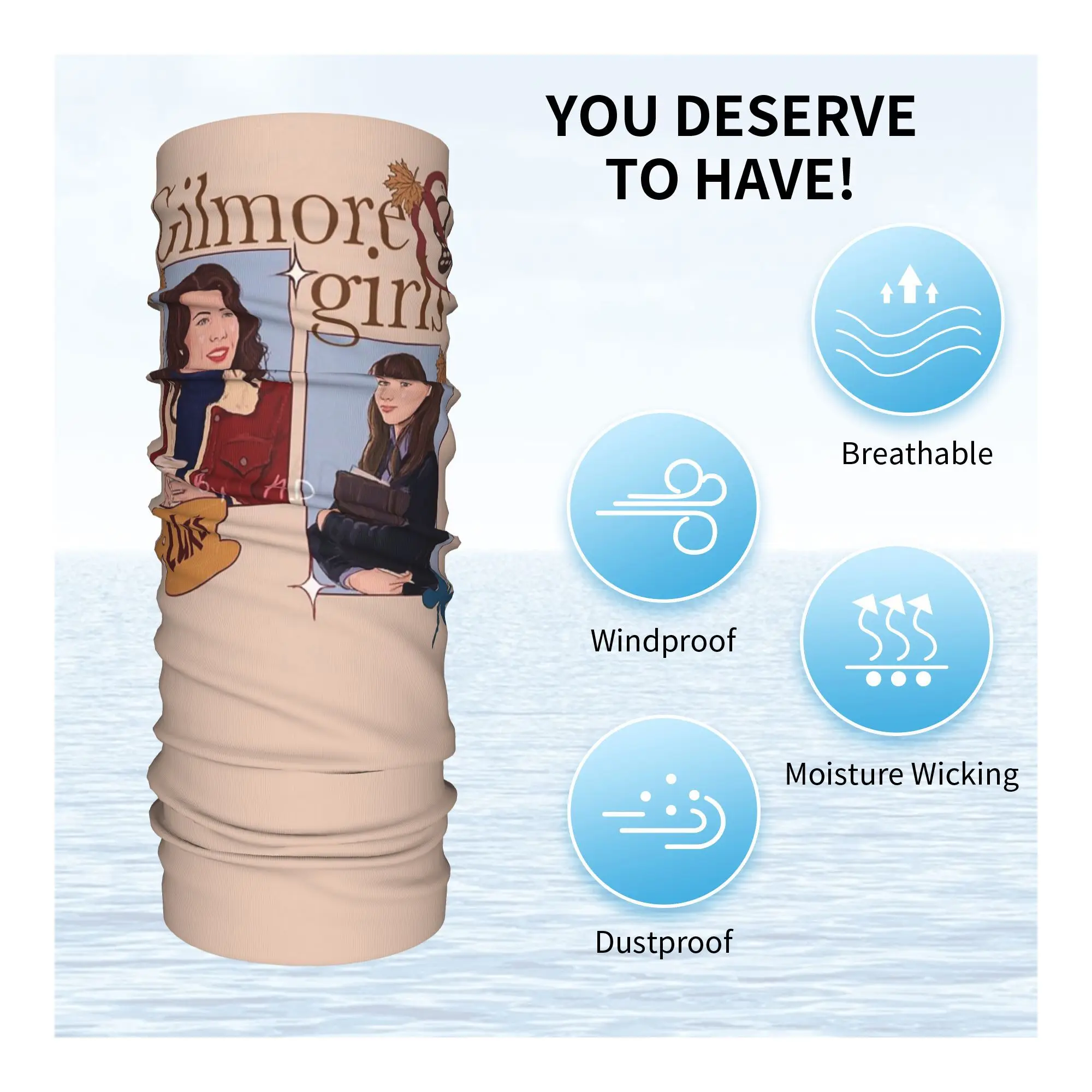 Gilmore Girls Graffiti-Bandana, Halsbedeckung, bedruckt, Maske, Schal, warmes Stirnband, Radfahren, Unisex, Erwachsene, die ganze Saison