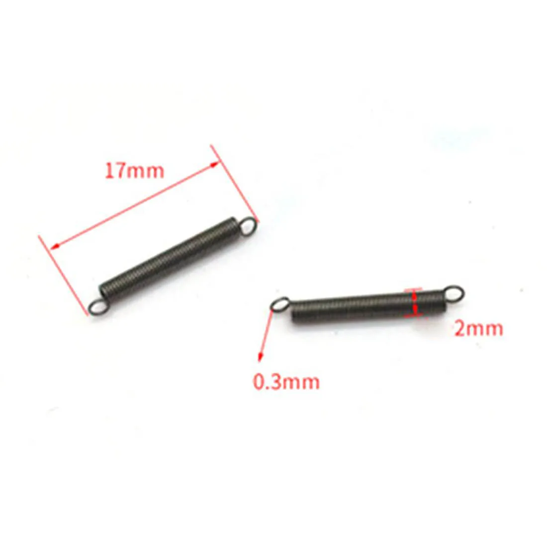 10pcs Stainless Steel Tension Spring 0.3mm Wire Diameter Extension Springs with Tring Mini Type Wholesale New
