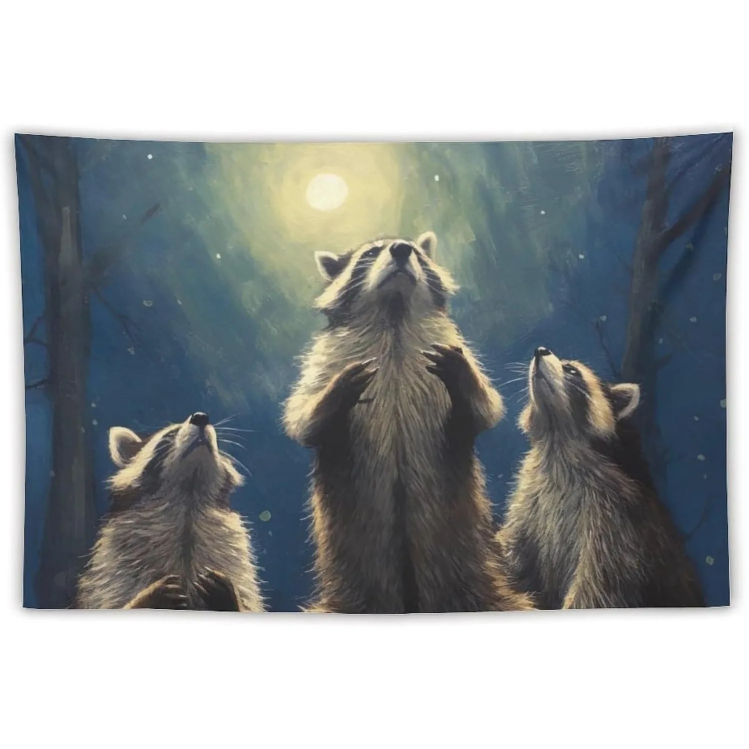 Fluffy Squirrel Design Digital printing polyester wall hanging tapestry decorative Living room bedrooms Office background gift