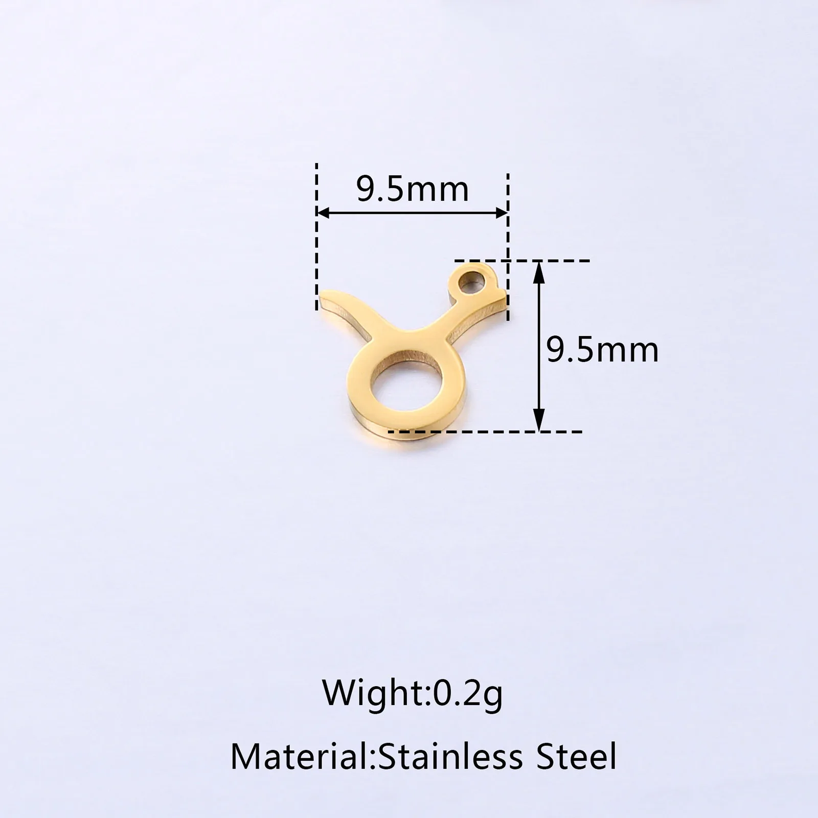 5pcs Gold Color Stainless Steel Constellation Charms Polished Metal Sign Of Zodiac Pendant Diy Making Necklace Earrings Jewelry