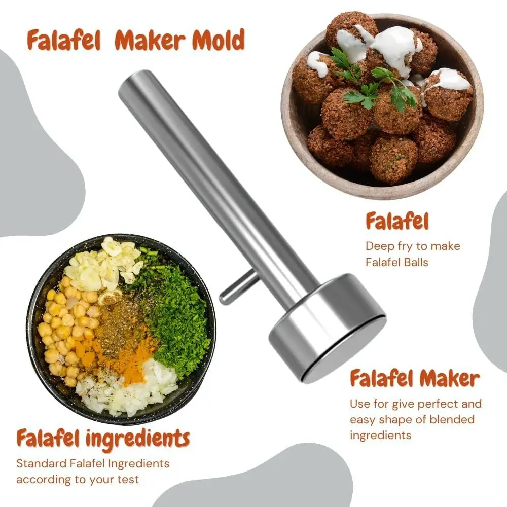 Stainless Steel Falafel Scoop Maker Non-Stick Brushed Finish Meatball Mold Dishwasher-Safe Kitchen Tool Kitchen Supplies