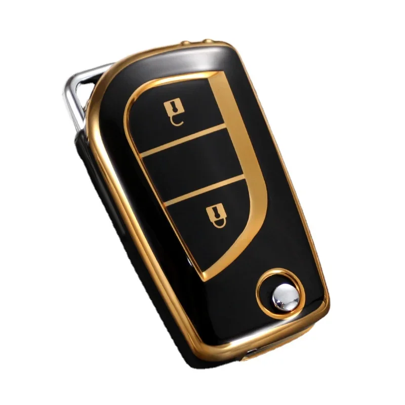 Flip Key Tpu Car Key Case Cover for Toyota Rav4 LE Auris Reiz Avensis Verso Aygo Scion TC IM 2015 2016 Hilux 2020 Aygo X 2022