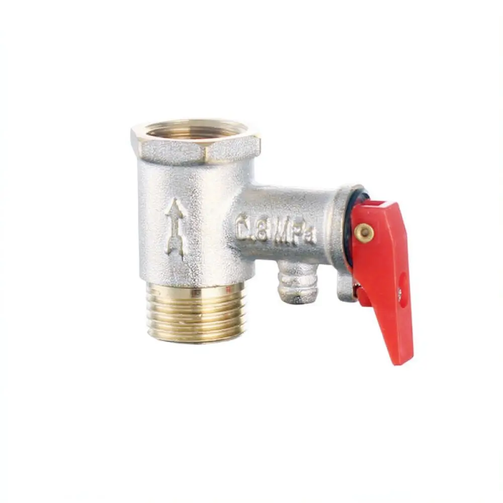 Water Heater Safety Valve Brass Pressure Relief Device DN15 Copper Valve For Replacement Parts Professional Plumbing Hardware