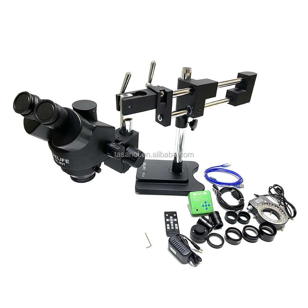 7X-45X Goldsmith Machine Microscope For Jewelry Engraving Microscope With FHD Camera