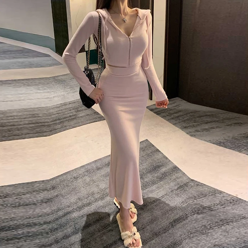 

Faionable Fi Tail Skirt And Jaet Set Женское боди ape Highlighting ort Сексуальная застежка-молния Long Sve Полиэфирное волокно