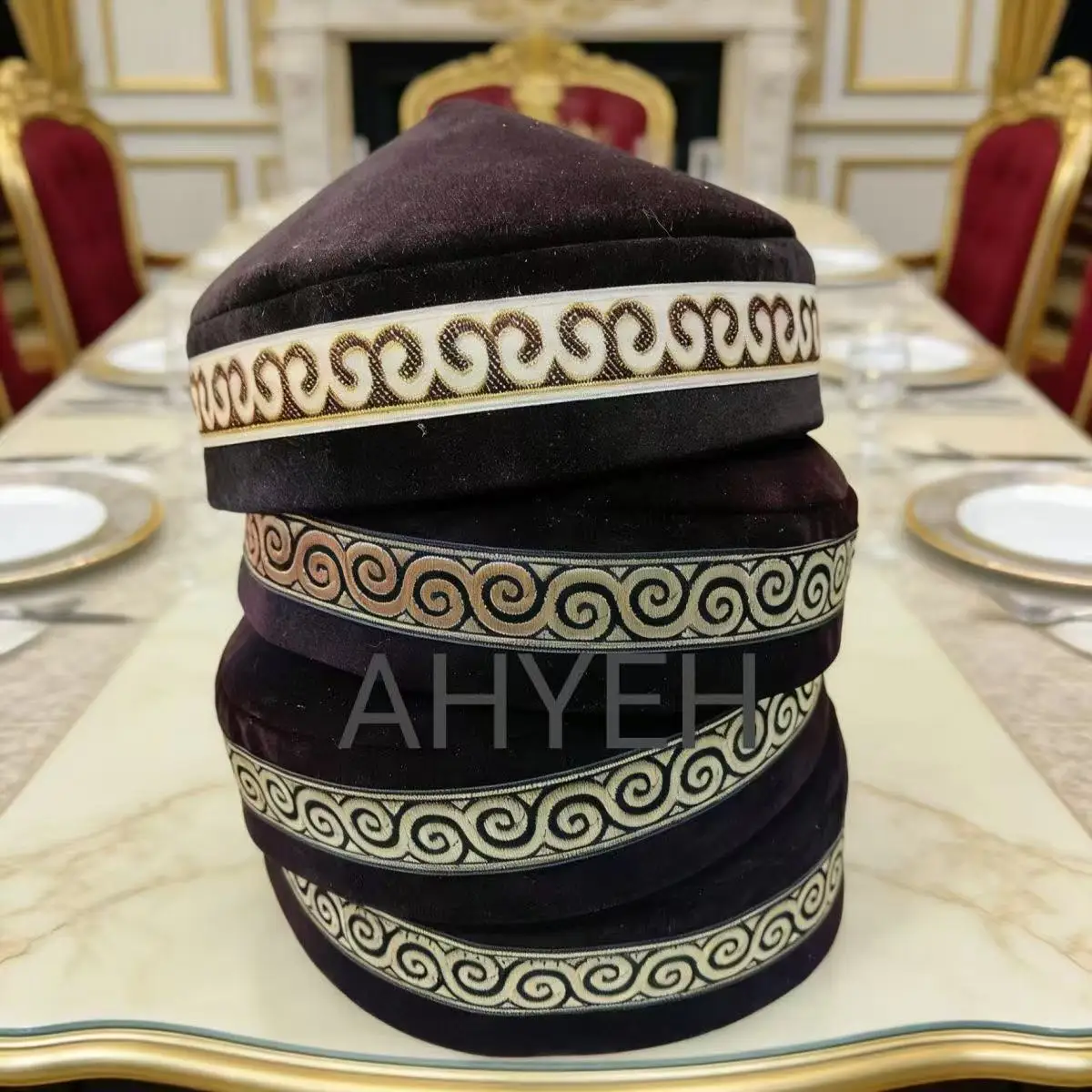 Topi Muslim untuk Pria Pakaian Katun Topi Turki Kufi Islam Kippah Yahudi Dubai Arab Musim Gugur Musim Dingin 03668