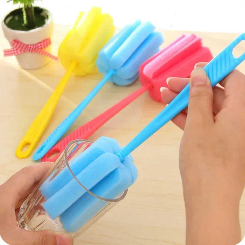 1pc Cup Brush Sponge Glass Bottle Cup Cleaner Wineglass Bottle Coffe Tea Glass Cup Bottle Brush Kitchen Cleaning Tool