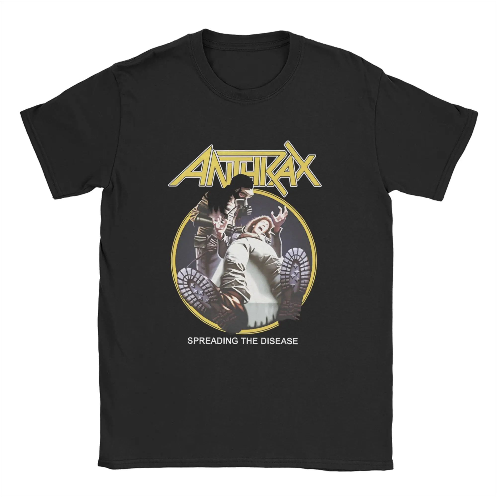 

Men Anthrax Among The Living T Shirts Pure Cotton Clothes Novelty Short Sleeve Crew Neck Tees 6XL T-Shirt