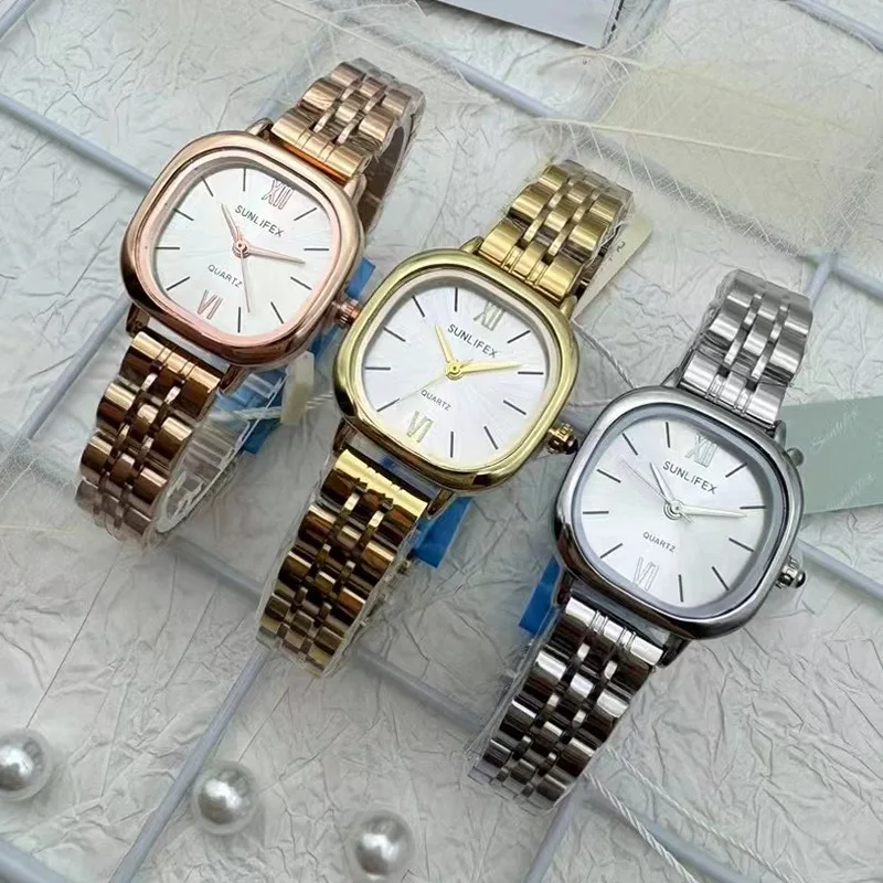 

Elegant watch light luxurywatch simple square retro ladies quartz watch birthday gift ladies ladies stainless steel watch