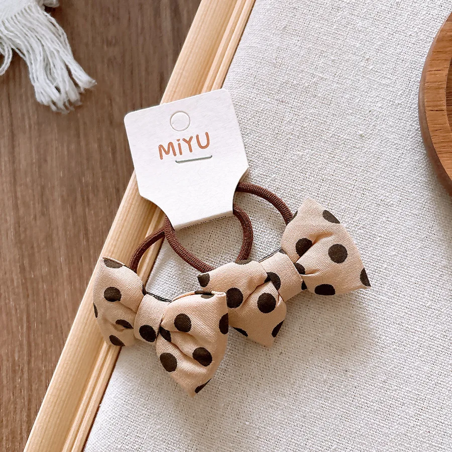 

Fleece Hair Ties Plaid Floral Pattern Padded Bow For Girls Soft Stretch Scrunchies