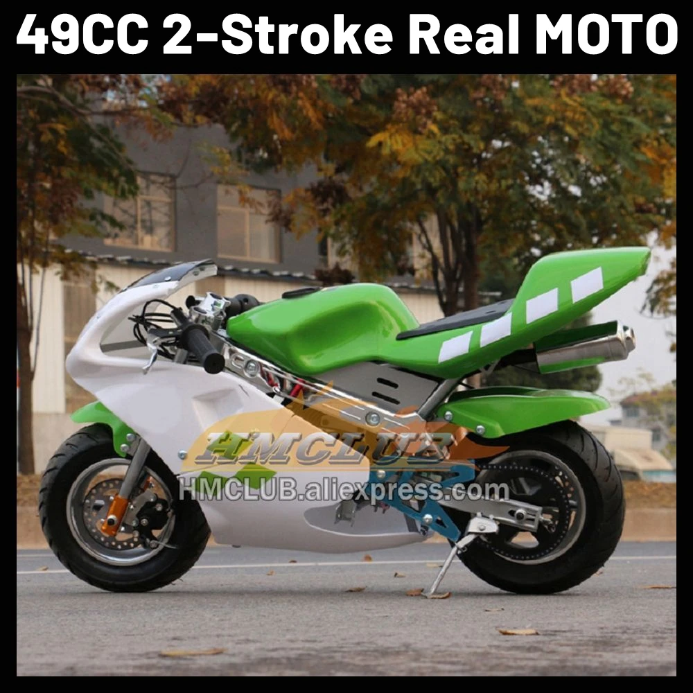 49CC 50CC Mini Motorcycle Street Small Buggy 2 Stroke Superbike MOTO Gasoline Child OFF Road Vehicle Autocycle Kids Pocket Bike