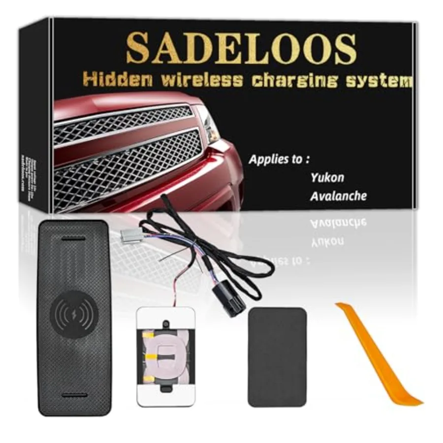 

Center Console Armrest Wireless Charging Compatible with 2007-2013 Chevy Silverado Avalanche Suburban Tahoe GMC Yukon Sierra Ce