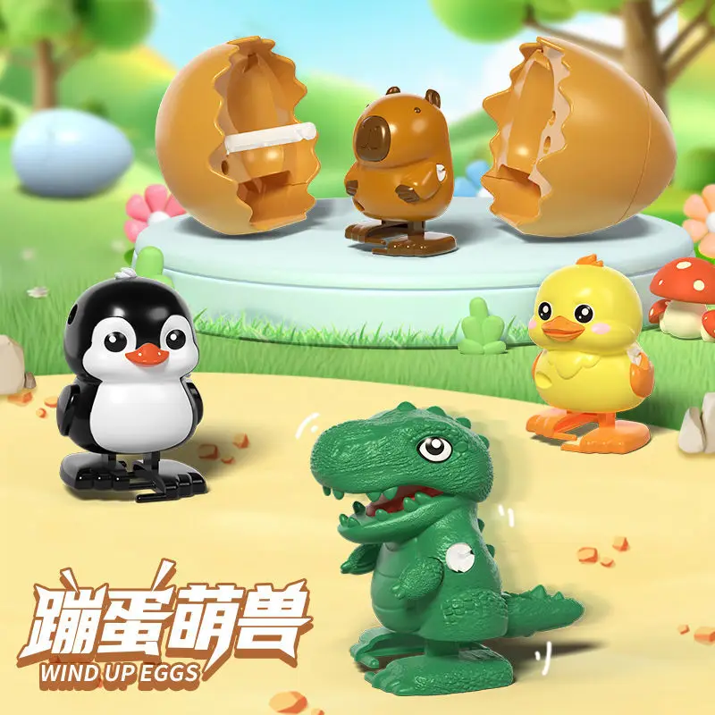 

New Style Bouncing Egg Cute Beast Toy Clockwork Control Cute Shape Suitable for Baby Soothing Artifact Creative Fun Kids Toy