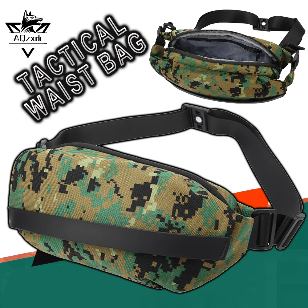

Tactical Waist Bag Pouch Portable Camouflage Large Capacity Multi-Function Multi-Pocket Packet for Outdoor Sports Travel Cycling