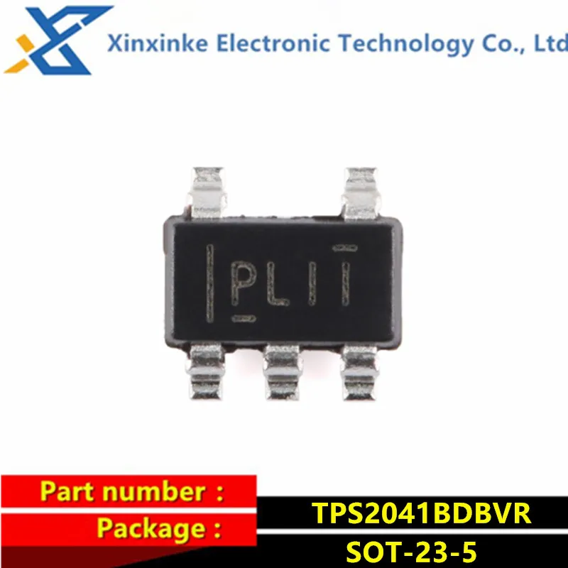 10PCS TPS2041BDBVR SOT-23-5 Mark: PLII  Power Switch ICs - Power Distribution Sgl Ch Crnt-Ltd Pwr Dist Switch Chip Brand New