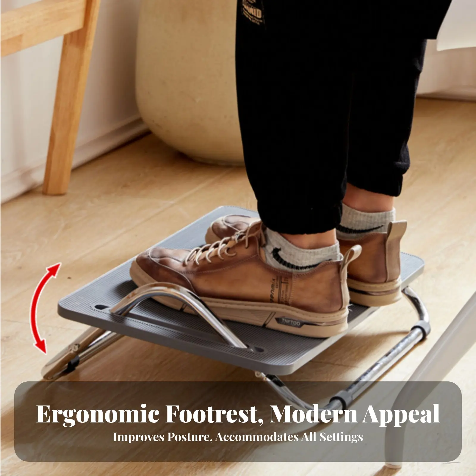 

Подставка для ног под столом улучшает осанку, с текстурированной поверхностью, нескользящая, портативная, для работы из дома, для учебной комнаты.