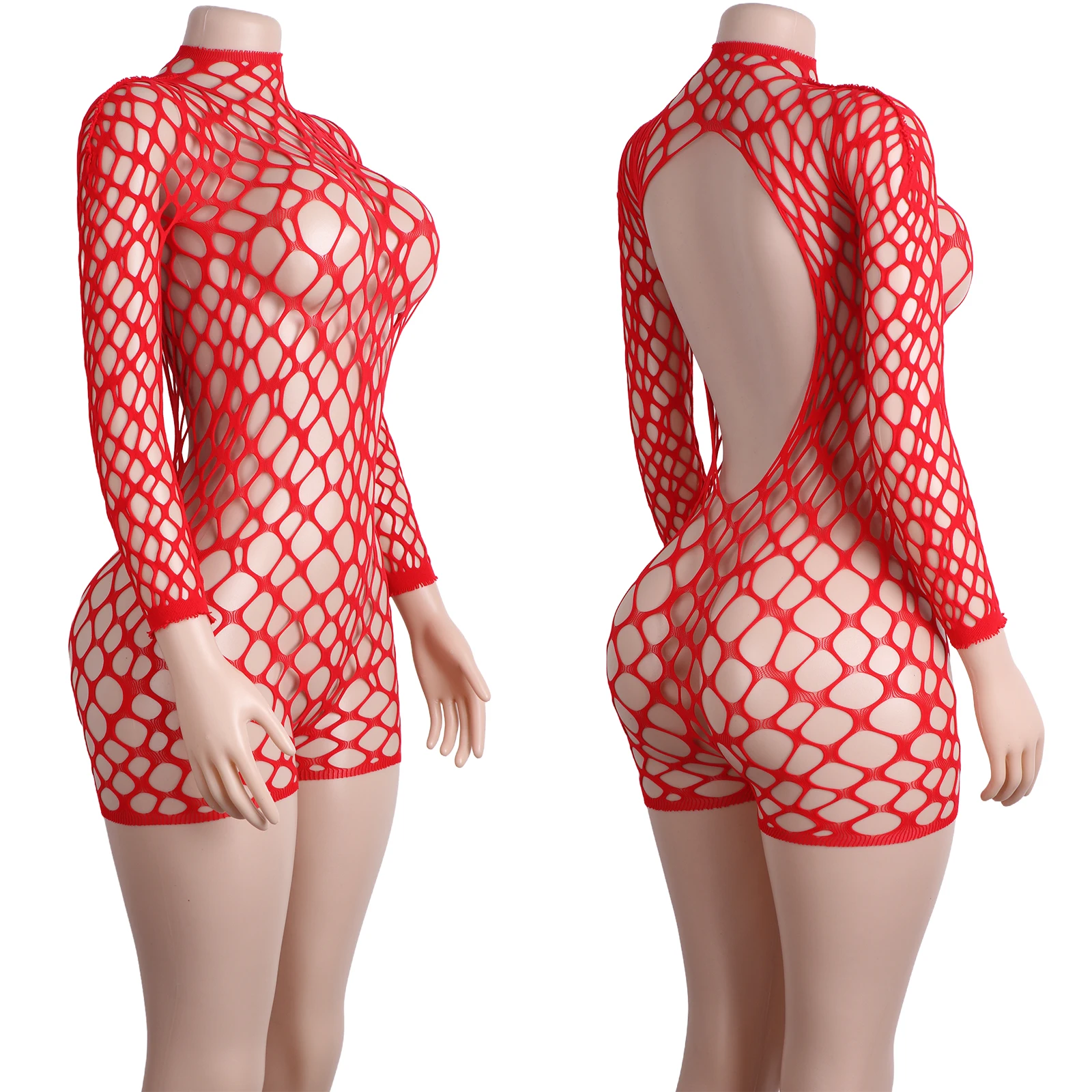 

Mesh Bodysuit Elastic Romper Athletic Look Mobility Fabric Training Outfit Bodycon Garment Motion Support Club Scene Wear