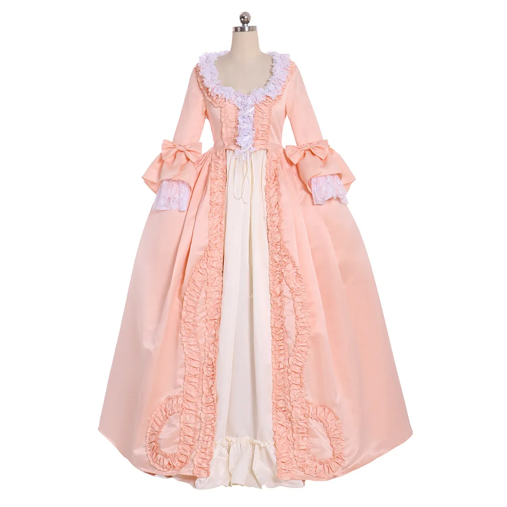 

Rococo Colonial Georgian Cosplay Costume Dress 18th Marie Antoinette Day Court Gown Dress Medieval Rococo Suit Dress