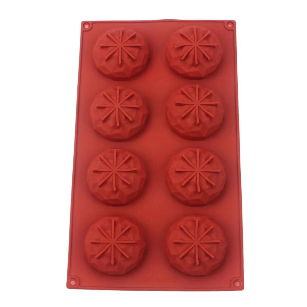 

Hot Selling 8 Hole Round Pagoda Silicone Cake Mold Diamond Shape Mousse Dessert Mold Chocolate Pastry Kitchen Baking Utensils
