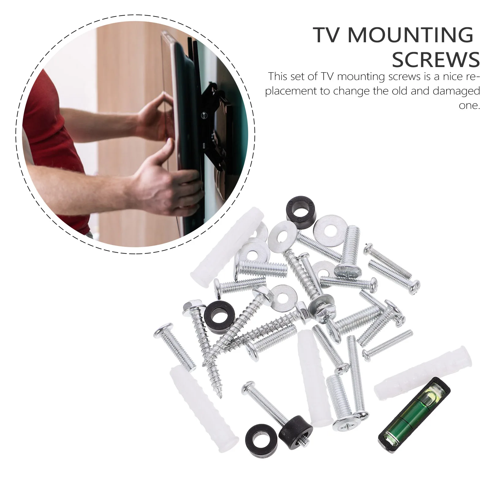 

Heavy Duty Mounting Screws Wall Mount Hardware Iron Set for Bracket Installation Compatible with Various Mounts