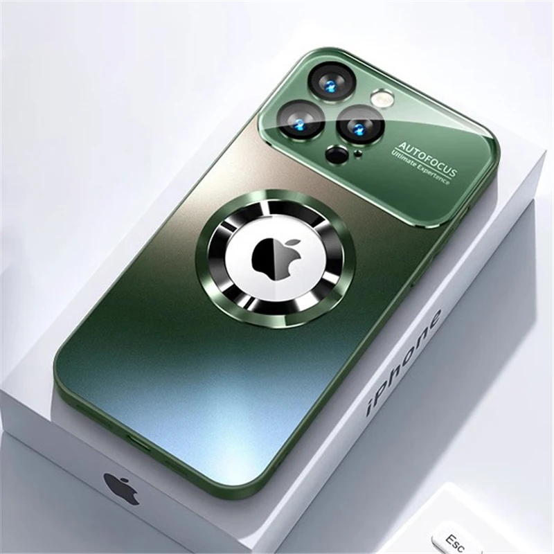 Luxe Titanium Metallic Kleur Matte Magnetische Case voor iPhone 17 16 Pro Max 15 14 Plus 13 12 voor Magsafe Wireless Charge Cover