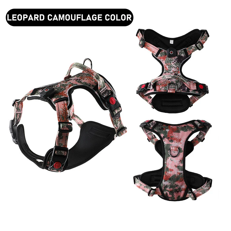 Dog luminous chest and back，LED light-up chest strap，Comfortable, breathable and luminous harness