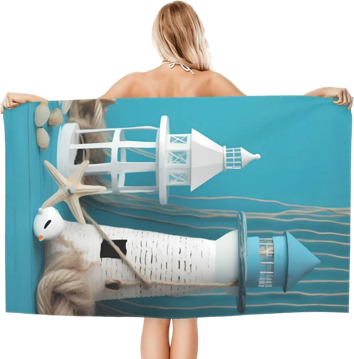 1PC Tower Model pattern Beach Towel for friends Gifts Towel Quick-Dry Towel For Bath Yoga Tourism Beach GYM Camping Swimming