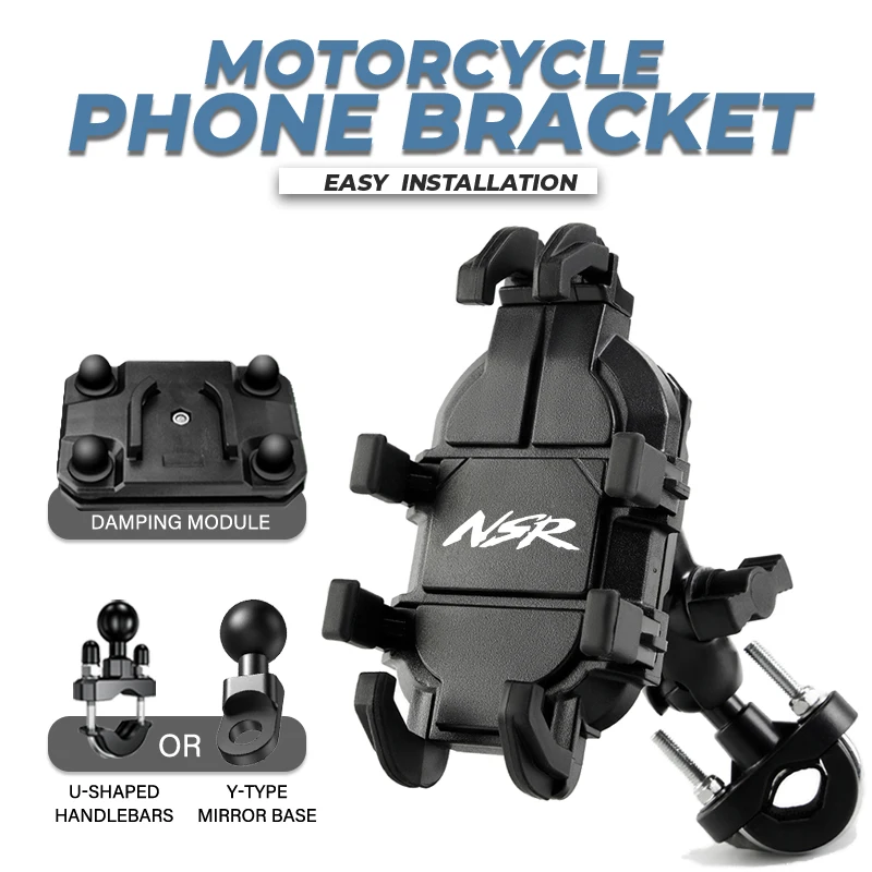 Motorcycle Mobile Phone Holder GPS Navigation Mount Bracket For HONDA NSR NSR125 NSR250R NSR 125 250R NSR500 NSR50 Custom LOGO