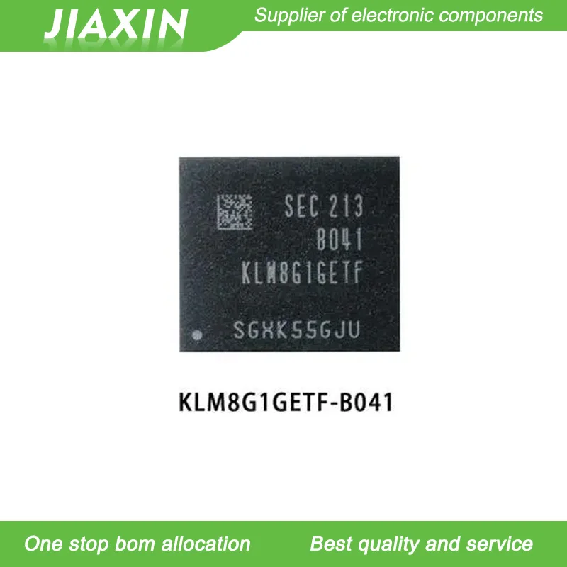 (1-10Pcs) KLM8G1GETF KLM8G1GETF-B041 100% New 8G EMMC 5.1 BGA153 eMMC Memory Chip DDR KLM8GIGETF