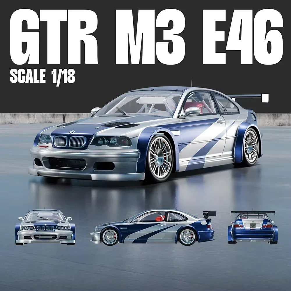 Pre-sale Die-cast 1:18 Scale BMW M3 Gtr E46 Need For Speed simulation Alloy Car Model Fans Collection Home Metal Decoration