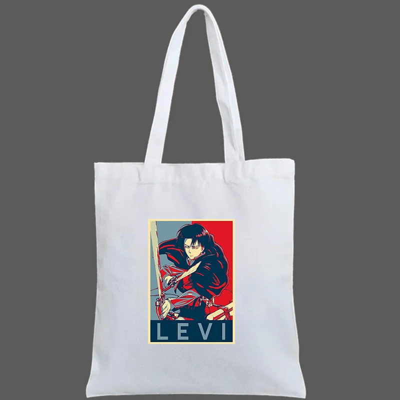 Anime Manga Attack On Titan Eco Women Shoulder Bags Handbag Canvas Shopping Bag Casual Large Ladies Travel Totes Bags