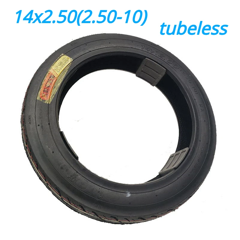 2.50-10 Tubeless Tire 14x2.50 Vacuum Wear-resistant Tyre for Electric Bicycle E-Bike