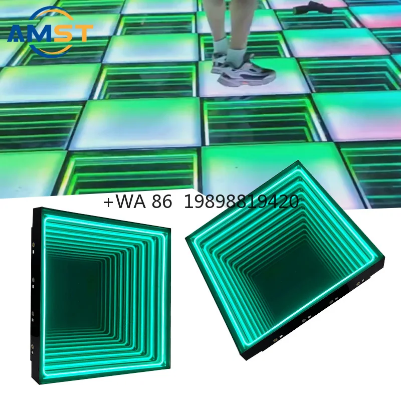 

Легкоустанавливаемый магнитный 3D LED-танцпол Infinity Ring для дискотек, вечеринок, свадеб и мероприятий, выдерживающий нагрузку до 500 кг, для диджеев