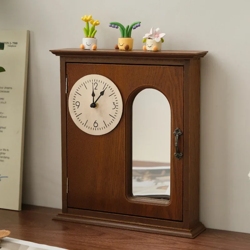 HT  creative entrance wall decorative hook No punching entrance key hook hanger storage wooden storage