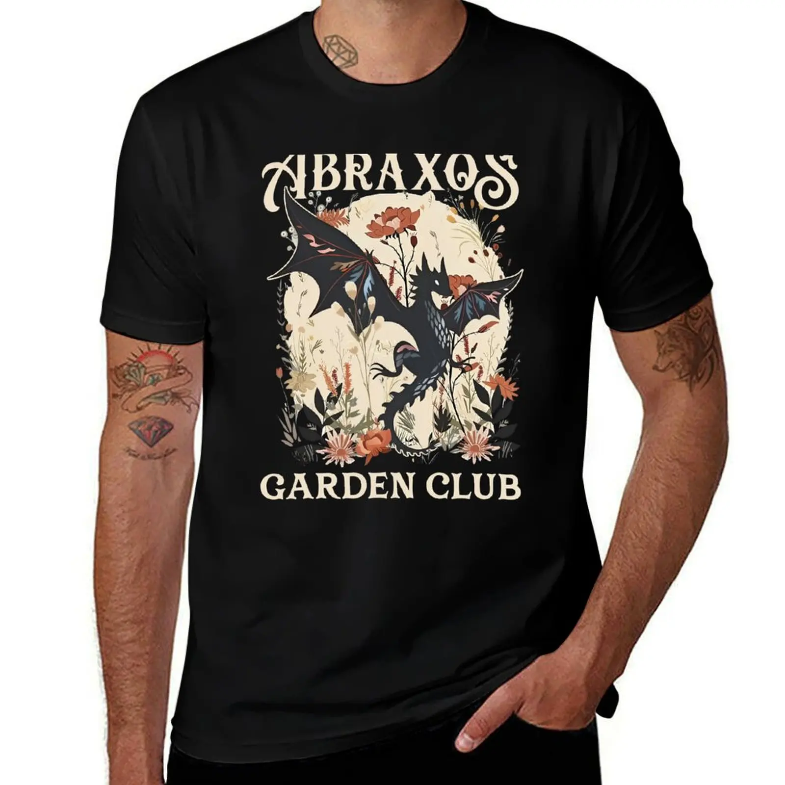 Throne Of Glass Abraxos Garden Club Vintage T-Shirt Stylish Graphic Short Sleeve Top T-Shirt