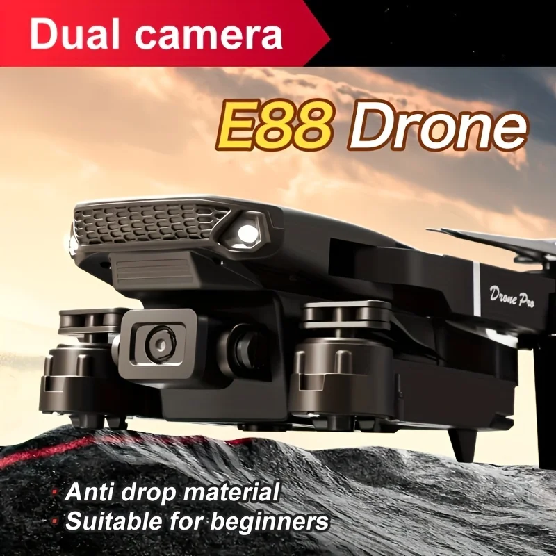 

E88 Drone Equipped With Dual Cameras, Mobile Application Control，Halloween/Christmas/New Year Gifts ，Drone Camera