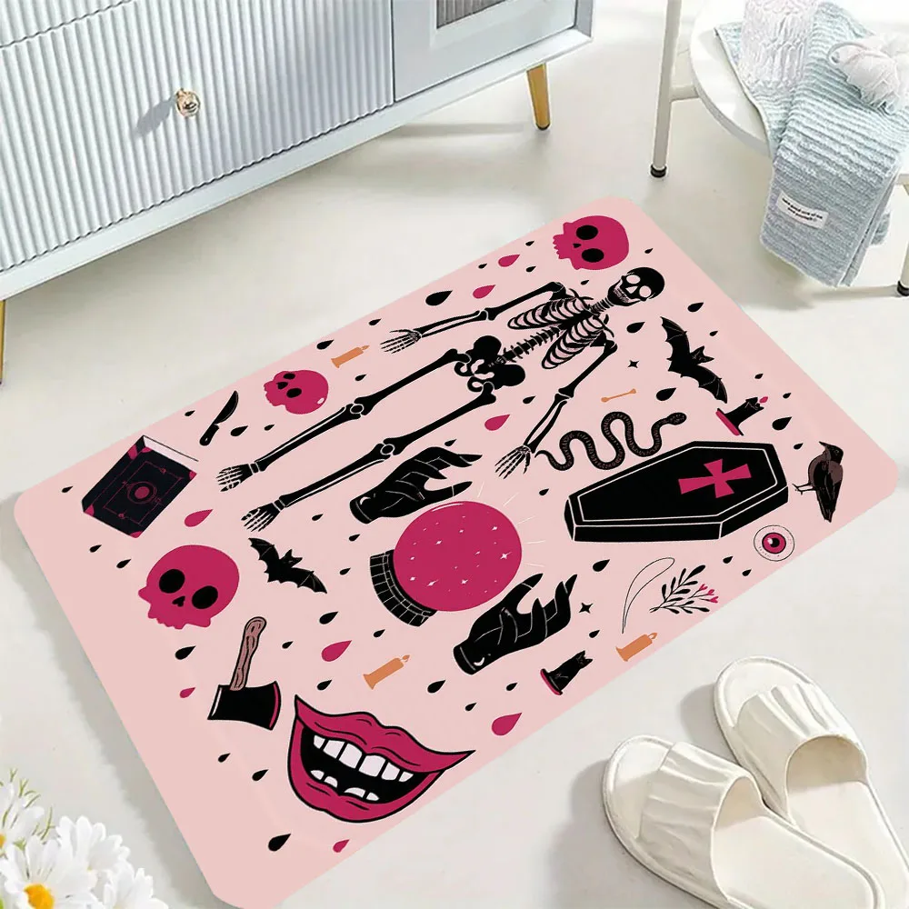

Gothic Halloween Doormat - Non-Slip, Entrance Rug, Rectangular Floor Mat for Kitchen, Bathroom, Dining Room, Hallway