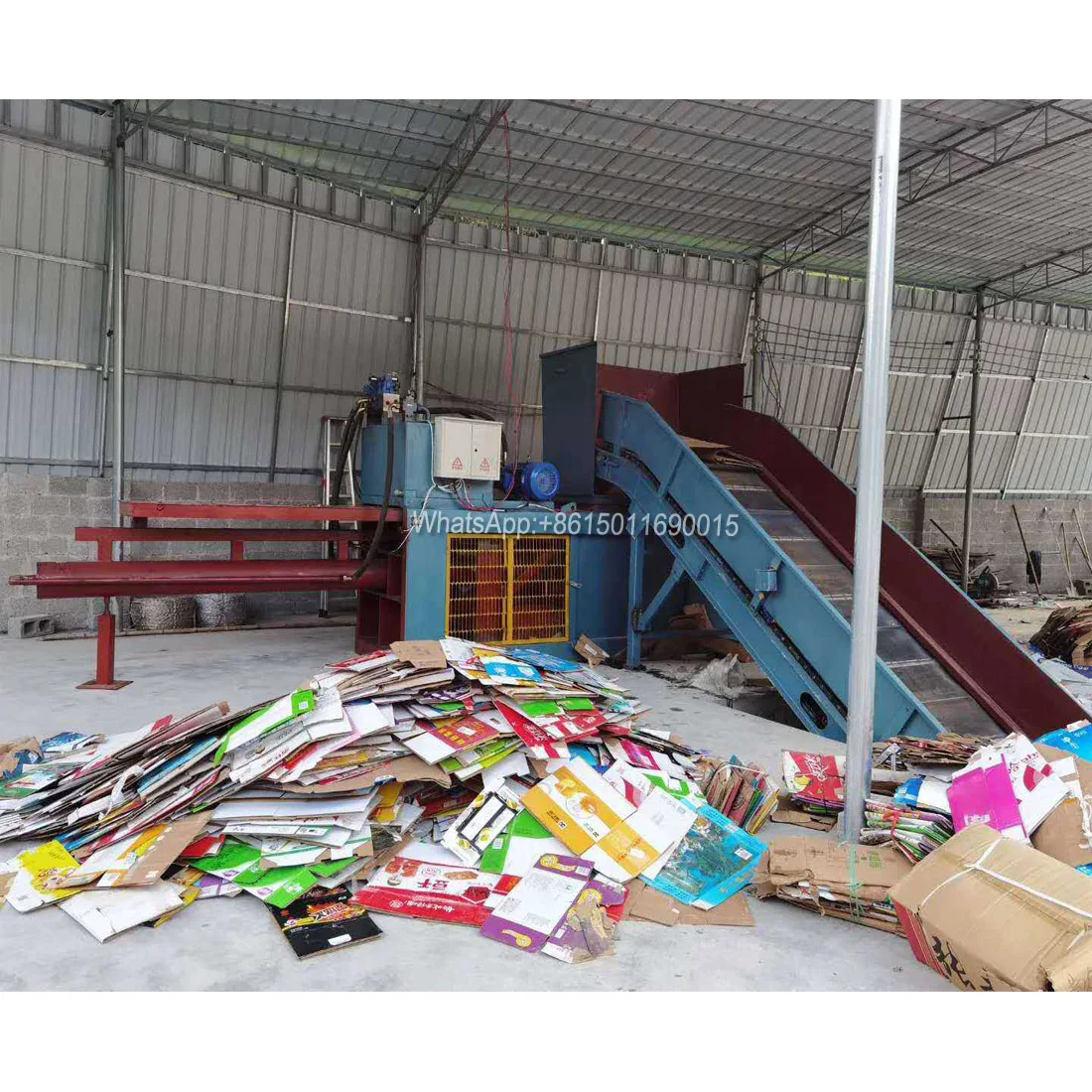 Large 160 Ton Horizontal Hydraulic Baler Cardboard Plastic Bottle Ton Bag Strapping Machine Garbage Compressor