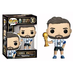 Funko Pop Anime Figur Messi Actionfigur er Superstars Messi Funko Edition Gold Model Cola Lektion Doll Geschenk Weihnachtsgeschenk 12 Hauptverkäufe Naruto -Münzen - №10
