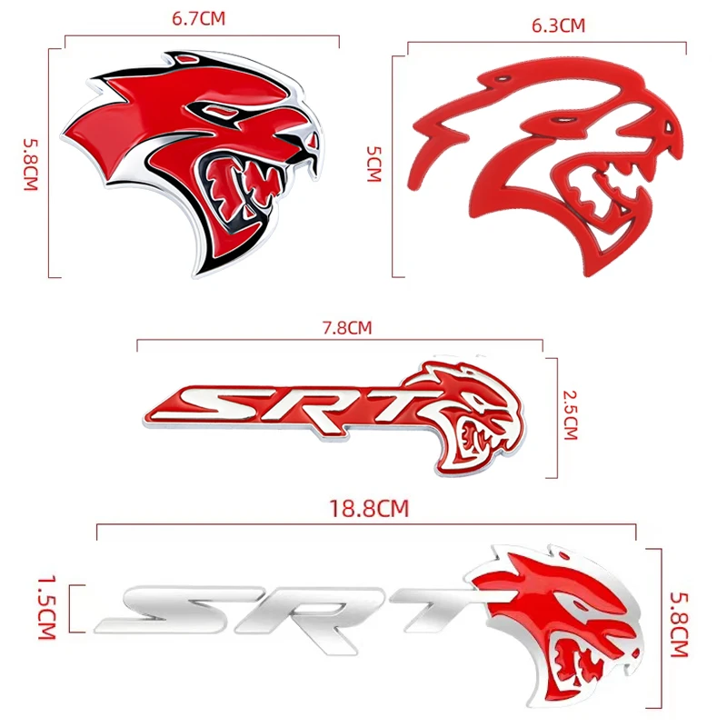 3D ميتال هيلكات    ليوبارد رئيس SRT شعار جسم السيارة الجذع ملصق ل دودج رحلة شاحن رام 1500 عيار نيترو قافلة نبال #5