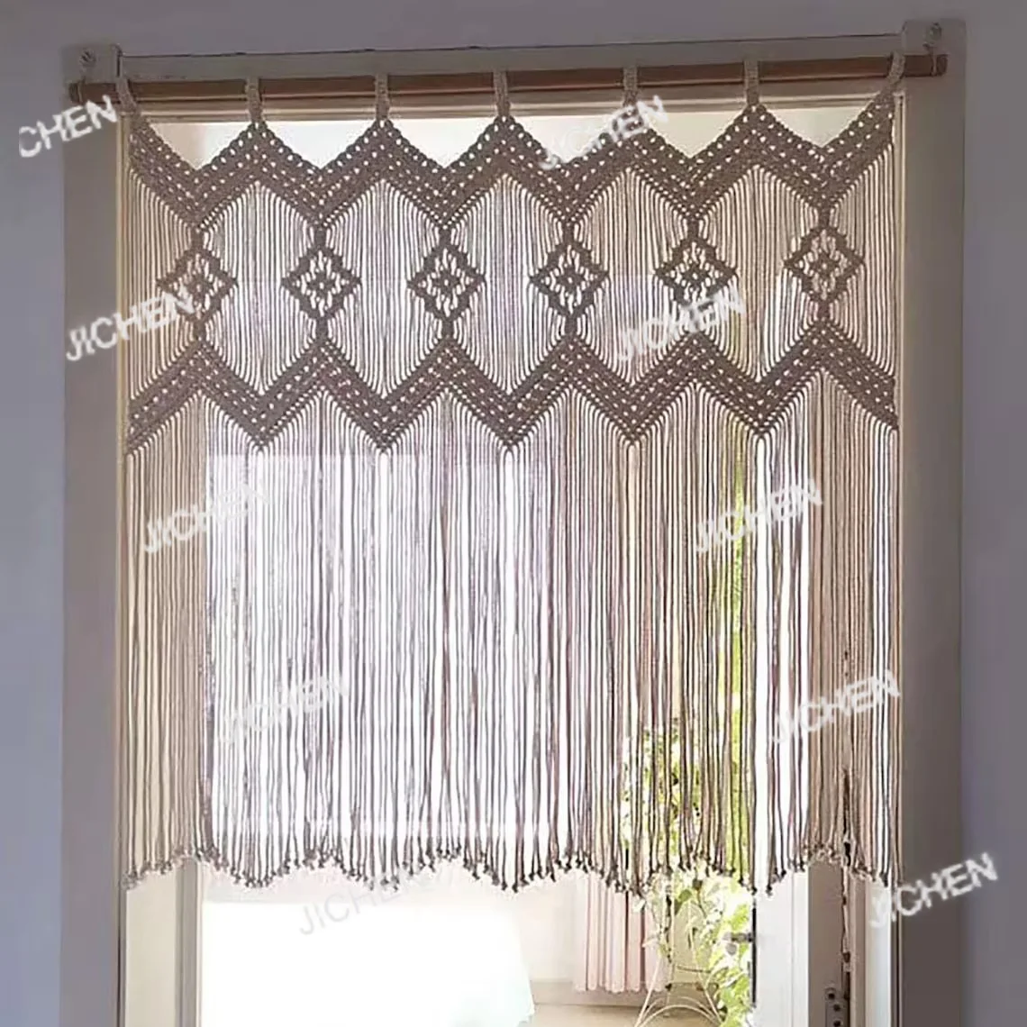 

Навесная дверная занавеска в скандинавском стиле, ручной работы, с бахромой, в богемном стиле, для декора стен, украшение для отелей B&B.