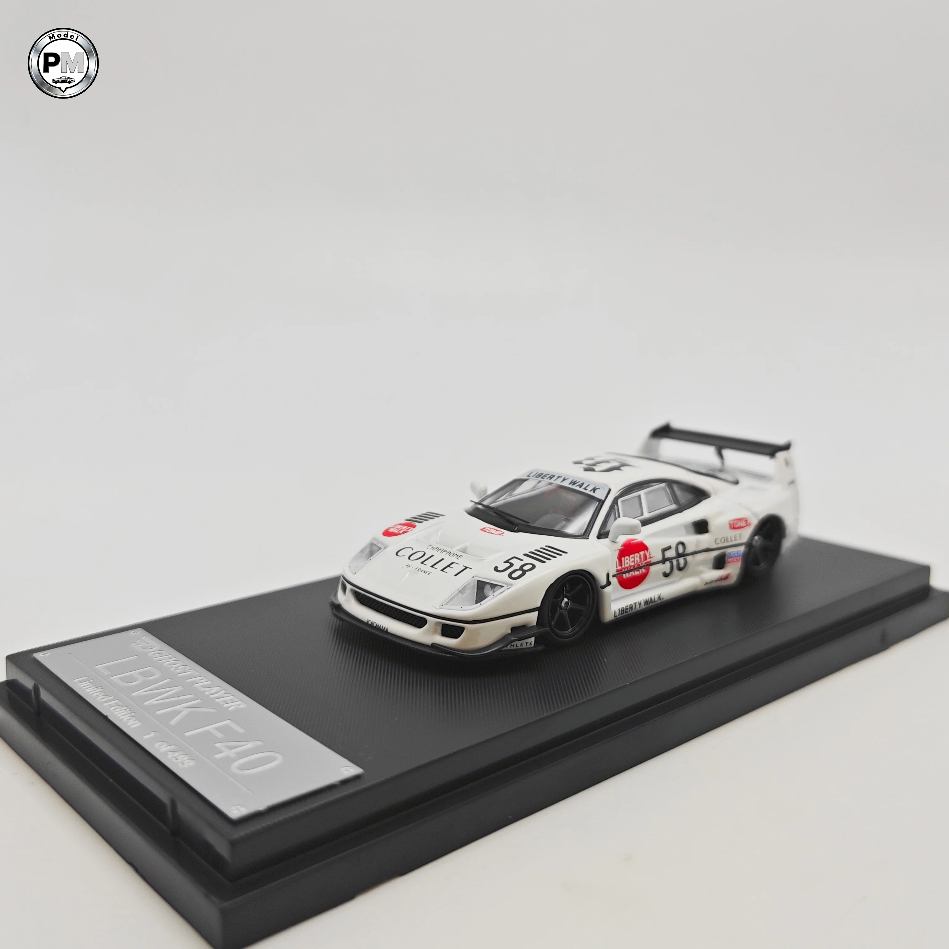 SW 1:64 F40 LBWK GHOST PLAYER إصدار مخصص طراز سيارة مصنوع من خليط معدني