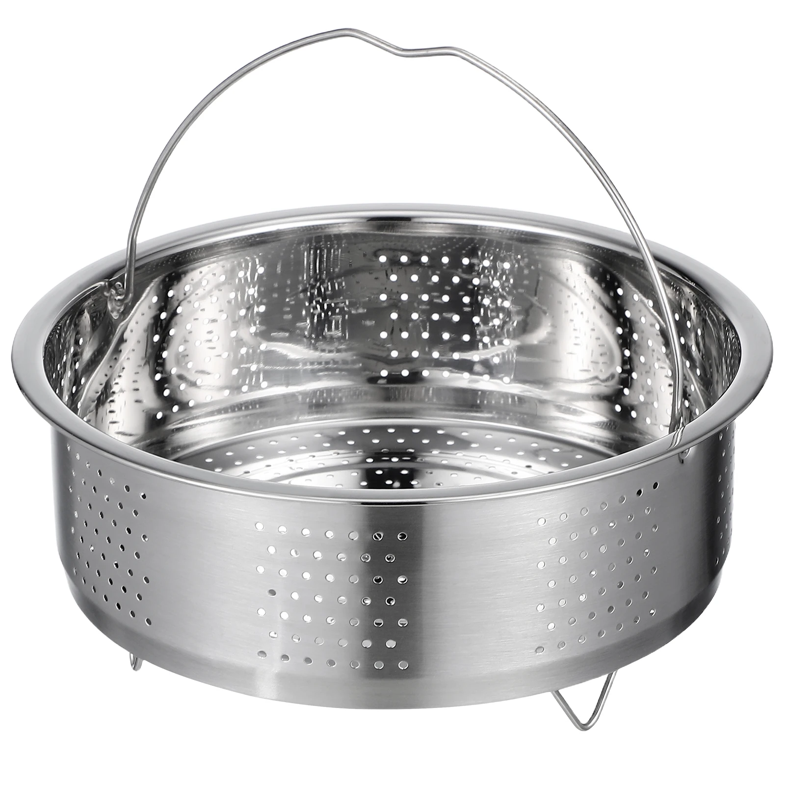 

304 Stainless Steel Pressure Cooker Steaming Kitchen Rice Food Steamer Grid Drain Basket With Handle Cooking tool 18/20/22cm